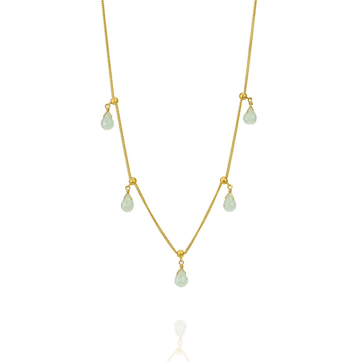 Delicate Adjustable Briolette Necklace