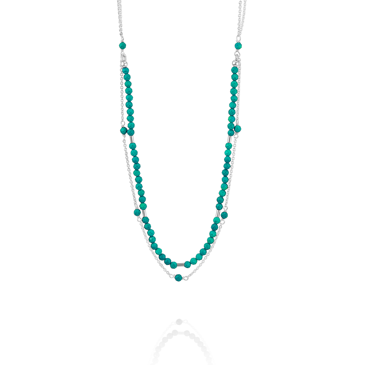 Delicate Chain & Beaded Necklace