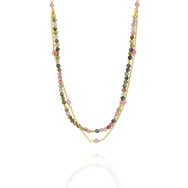 Delicate Chain & Beaded Necklace