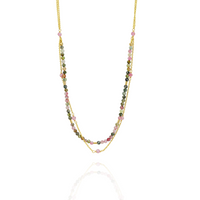 Delicate Chain & Beaded Necklace