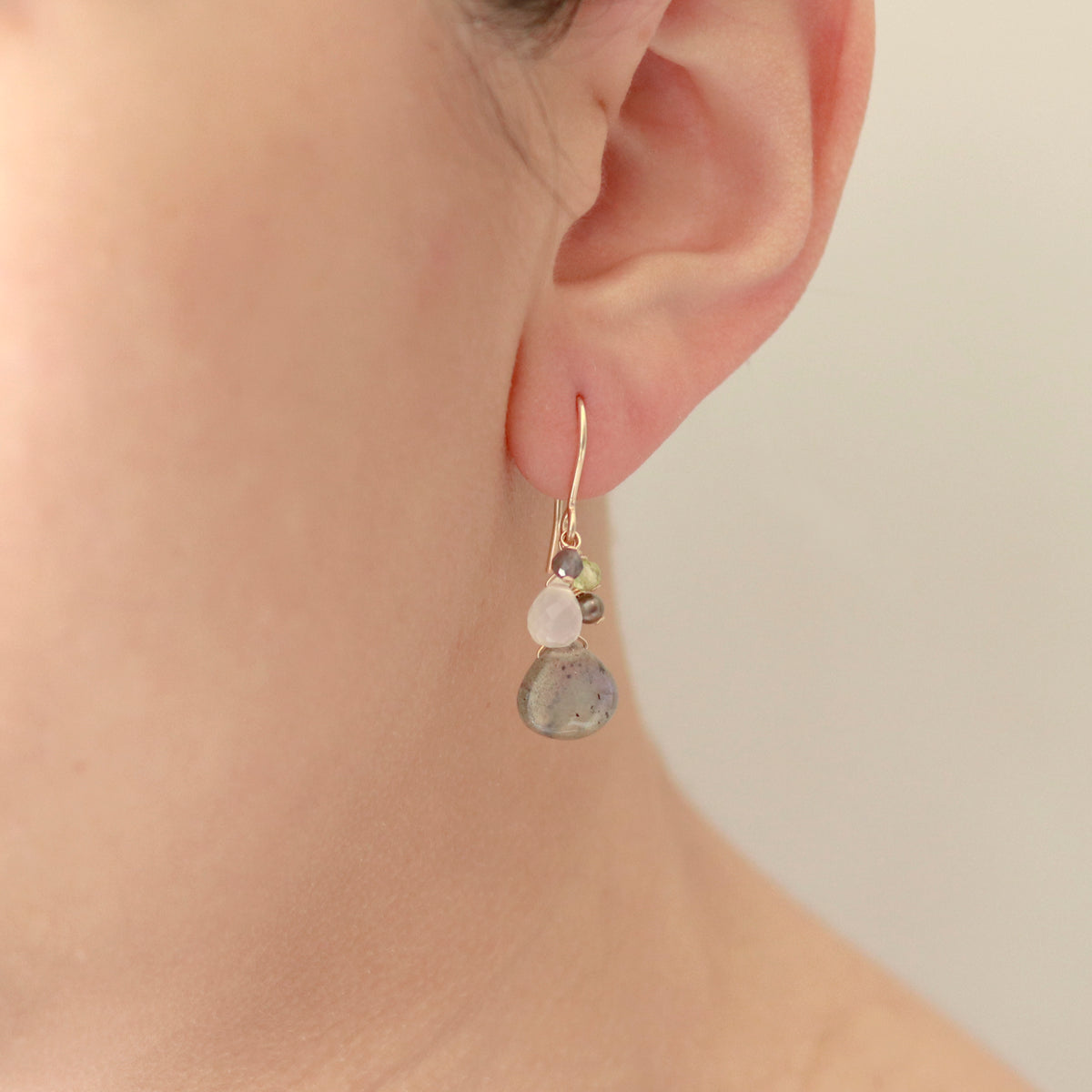 Labradorite Cluster Earrings