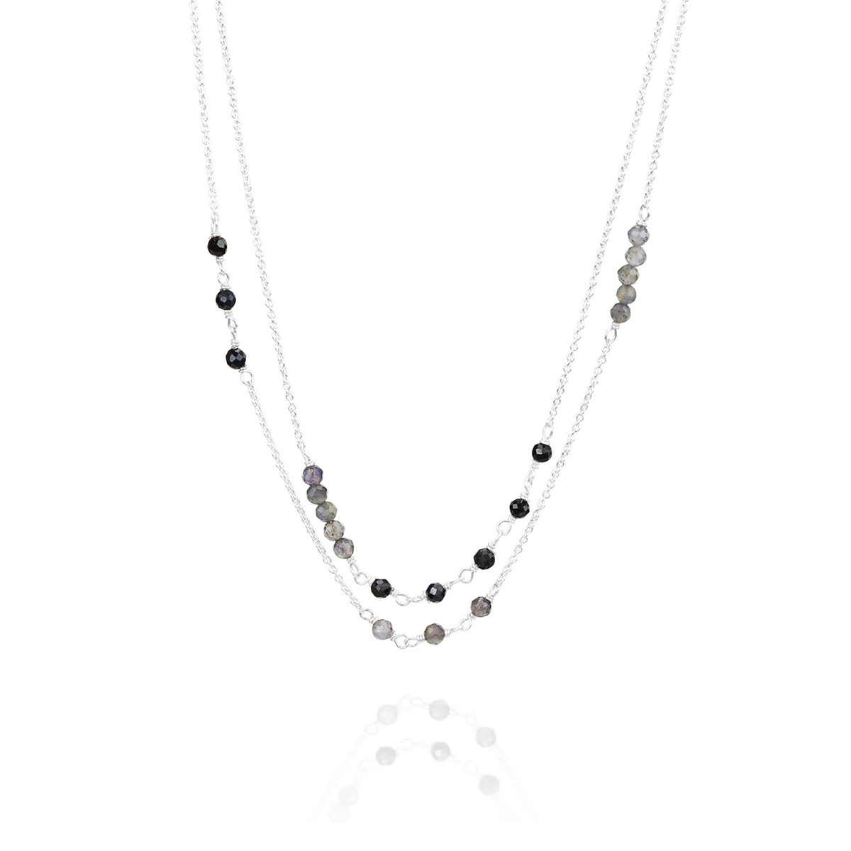 Beaded Double Chain Necklace