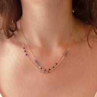 Beaded Double Chain Necklace