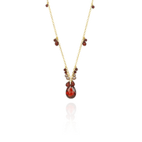 Garnet Zircon & Pearl Pendant