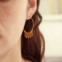 Shimmery Coin Hoops