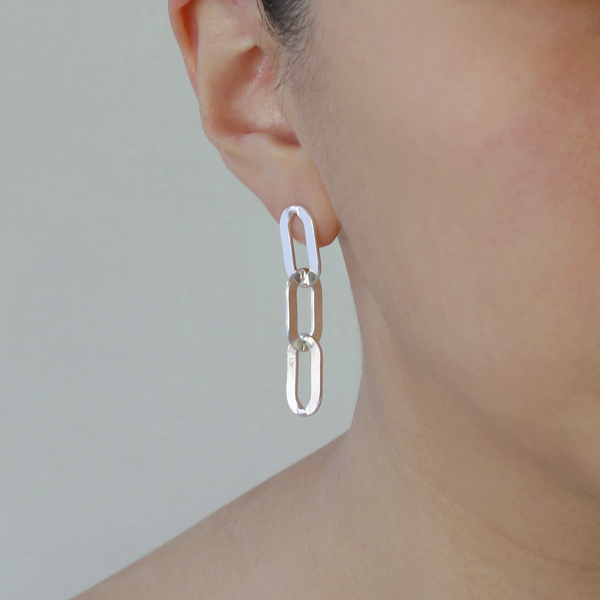 Chunky Flat Chain Earrings