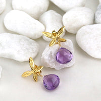 Butterfly and Stone Earrings