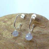 Oval Hoops With Round Stones