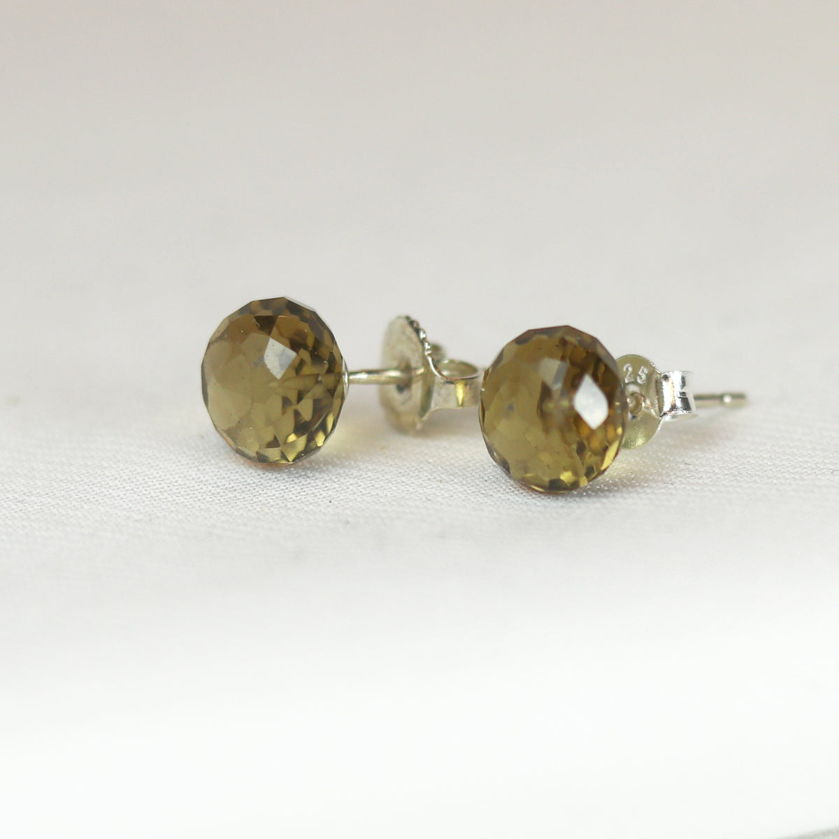 Faceted Stone Studs