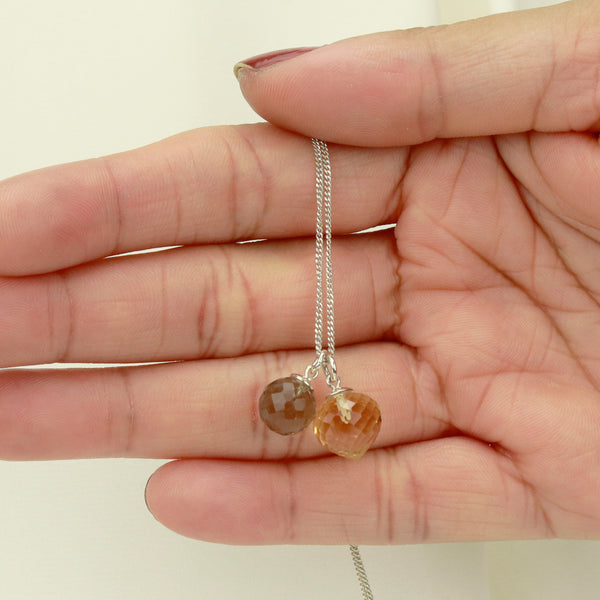 Double Faceted Stone Pendant