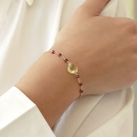 Cushion Cut Gemstone Slider Bracelet