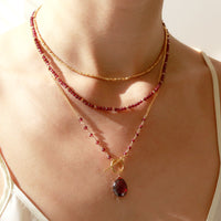 Faceted Nugget Bead Necklace