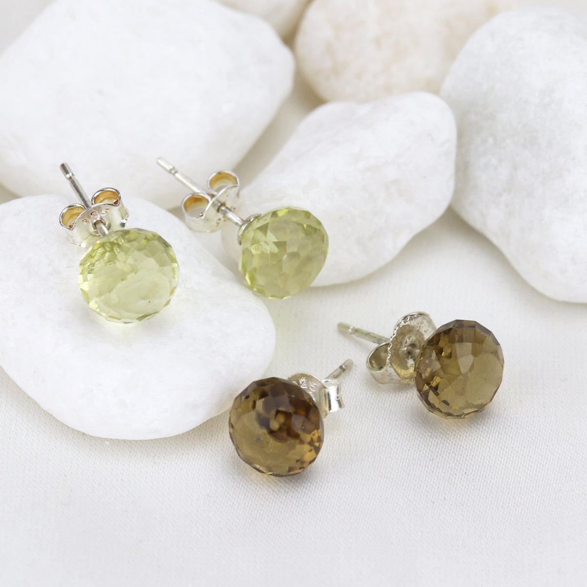 Faceted Stone Studs