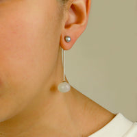 Pearl and White Chalcedony Earrings