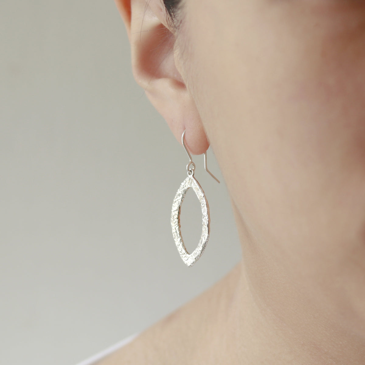 Metallic Silver Earrings