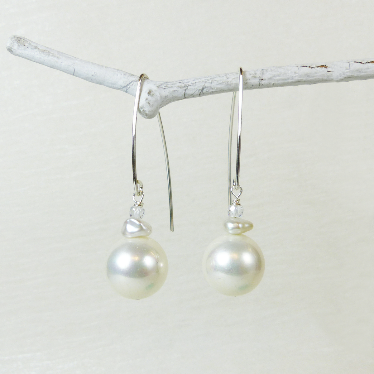 Moonstone and Pearl Drops