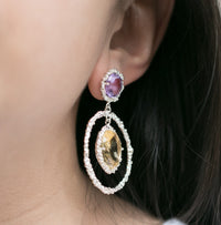 Amethyst & Citrine Earrings