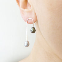 Curved Double Drop Earrings