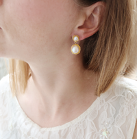 Double Pearl Earrings