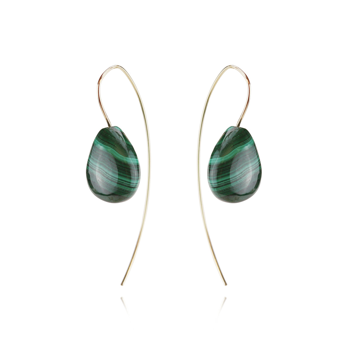 Smooth Teardrop Wire Earrings