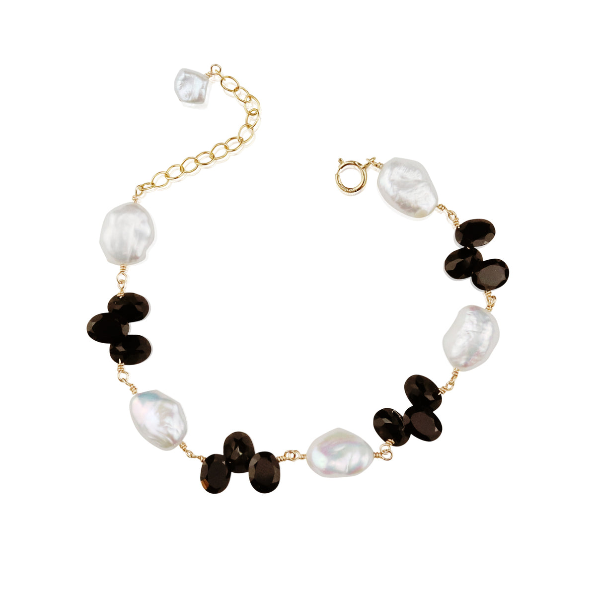 Keshi Pearl & Gemstone Bracelet