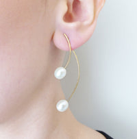 Gold Pearl Earring Jackets