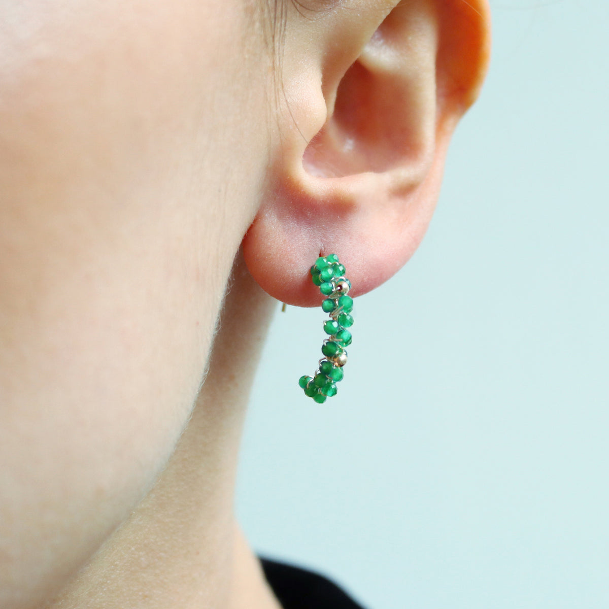 Clustered Hoop Earrings