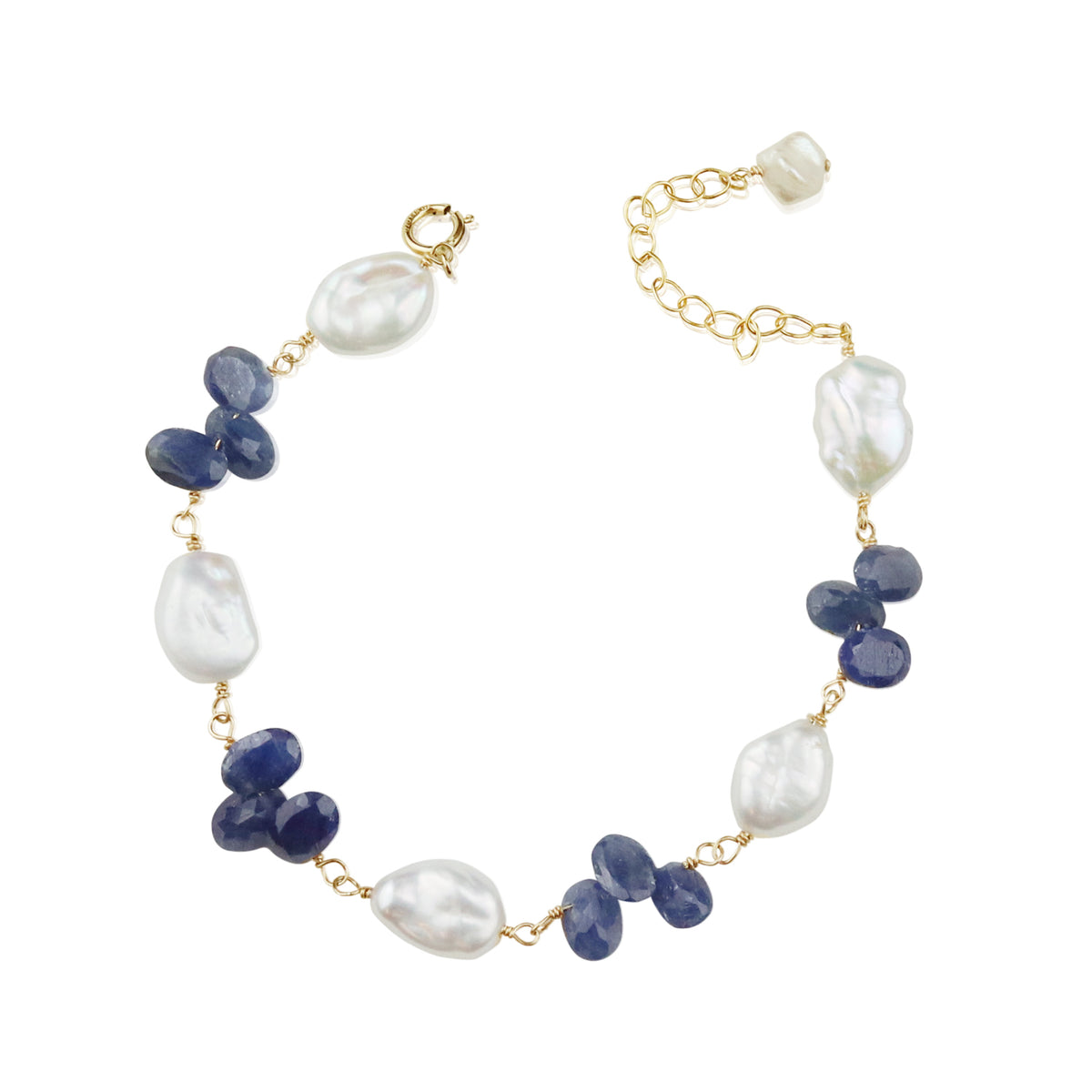 Keshi Pearl & Gemstone Bracelet