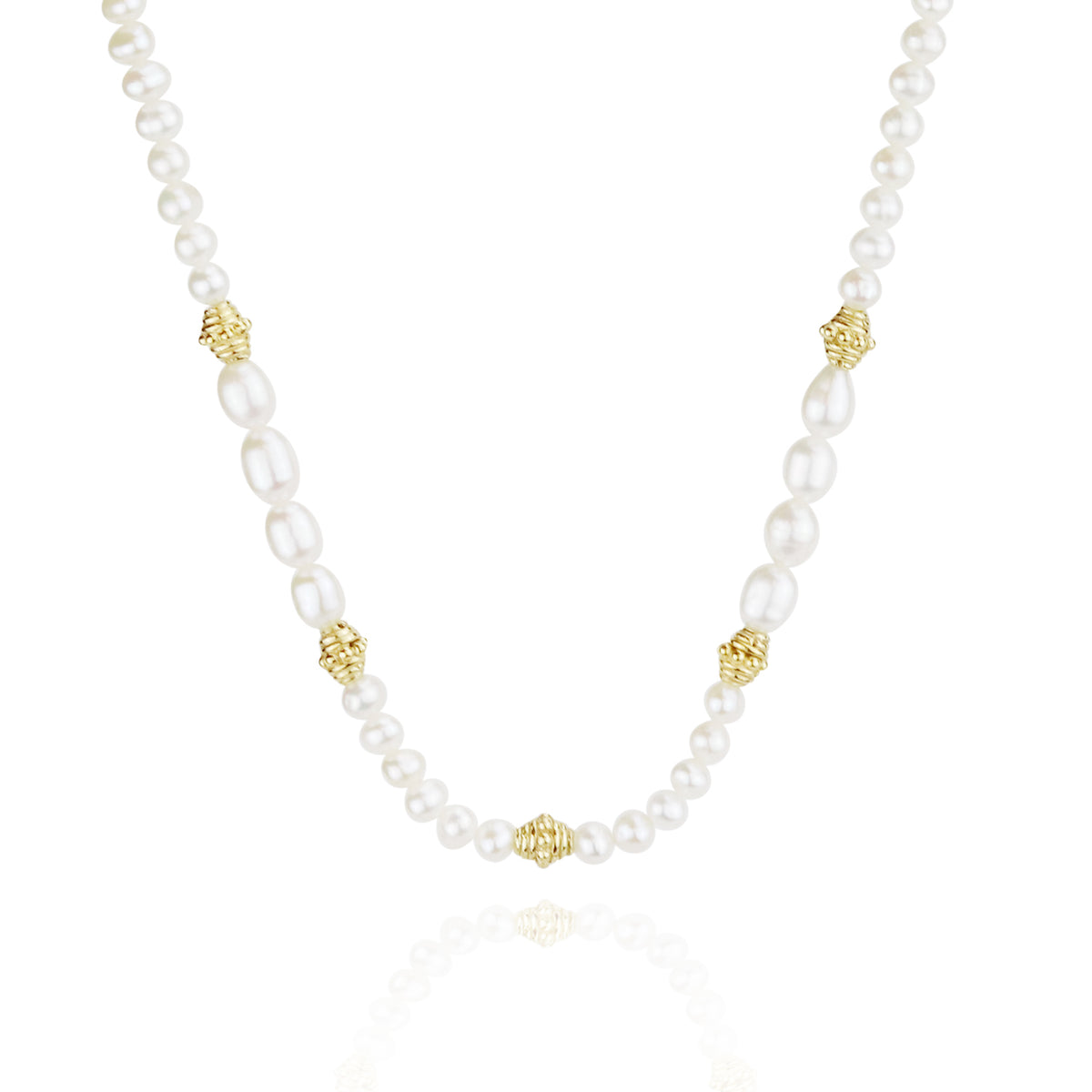 Pearl & Gold Bead Necklace