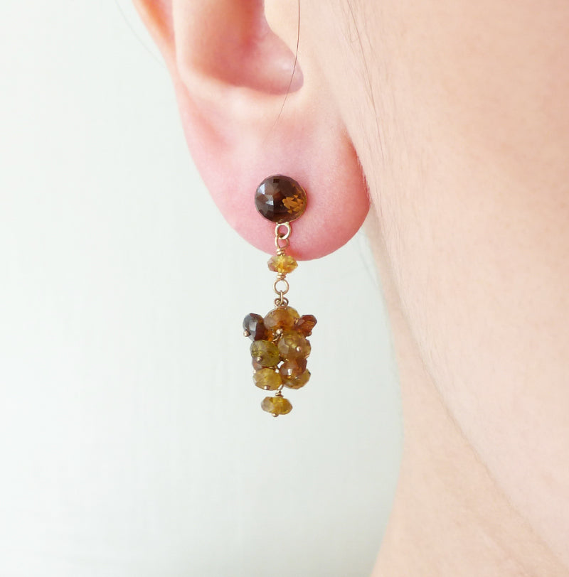 Petro Tourmaline Cluster Earrings