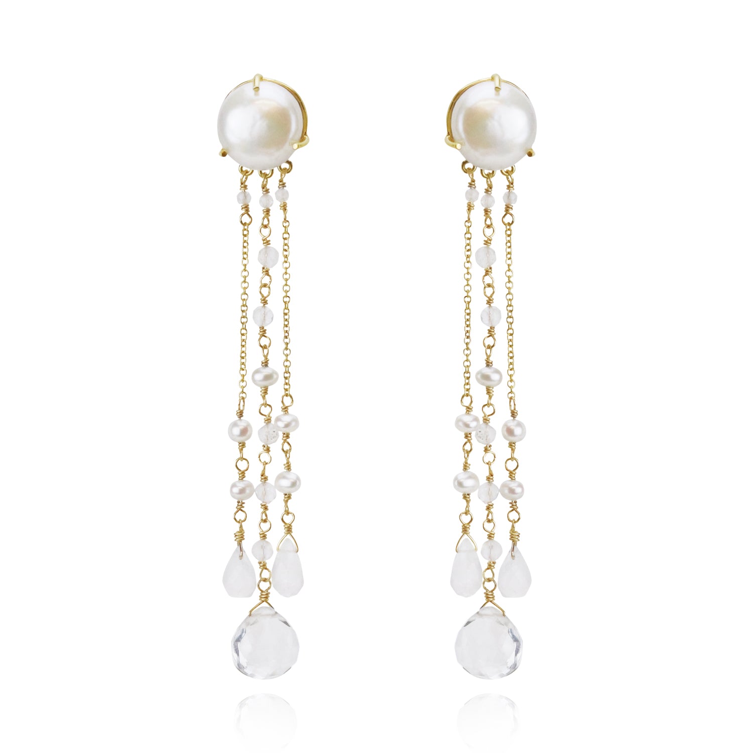 White on sale chandelier earrings