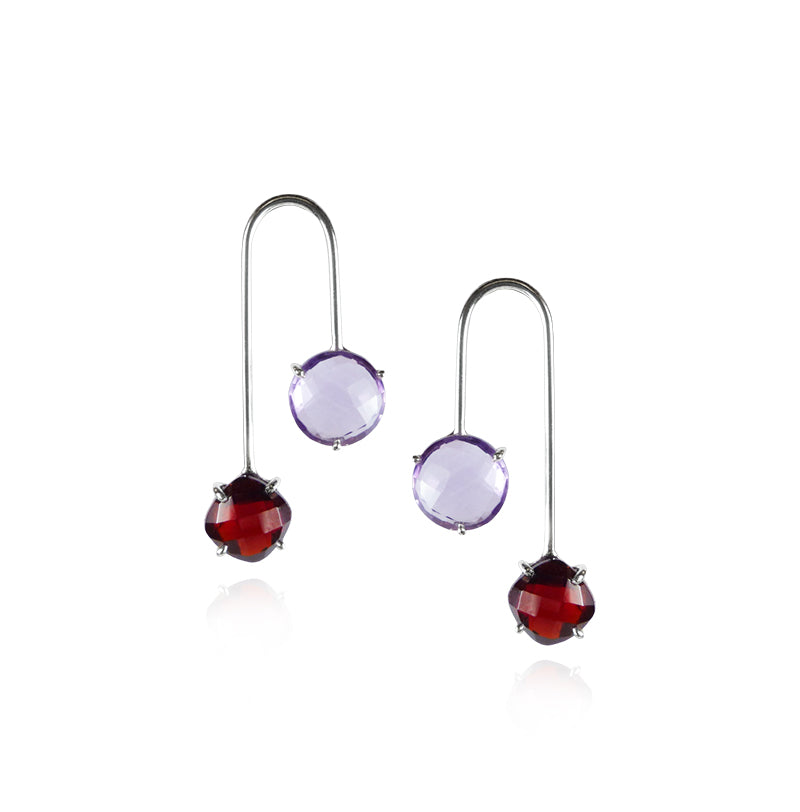 Double Drop Gem Earrings