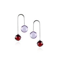 Double Drop Gem Earrings