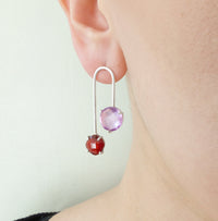 Double Drop Gem Earrings