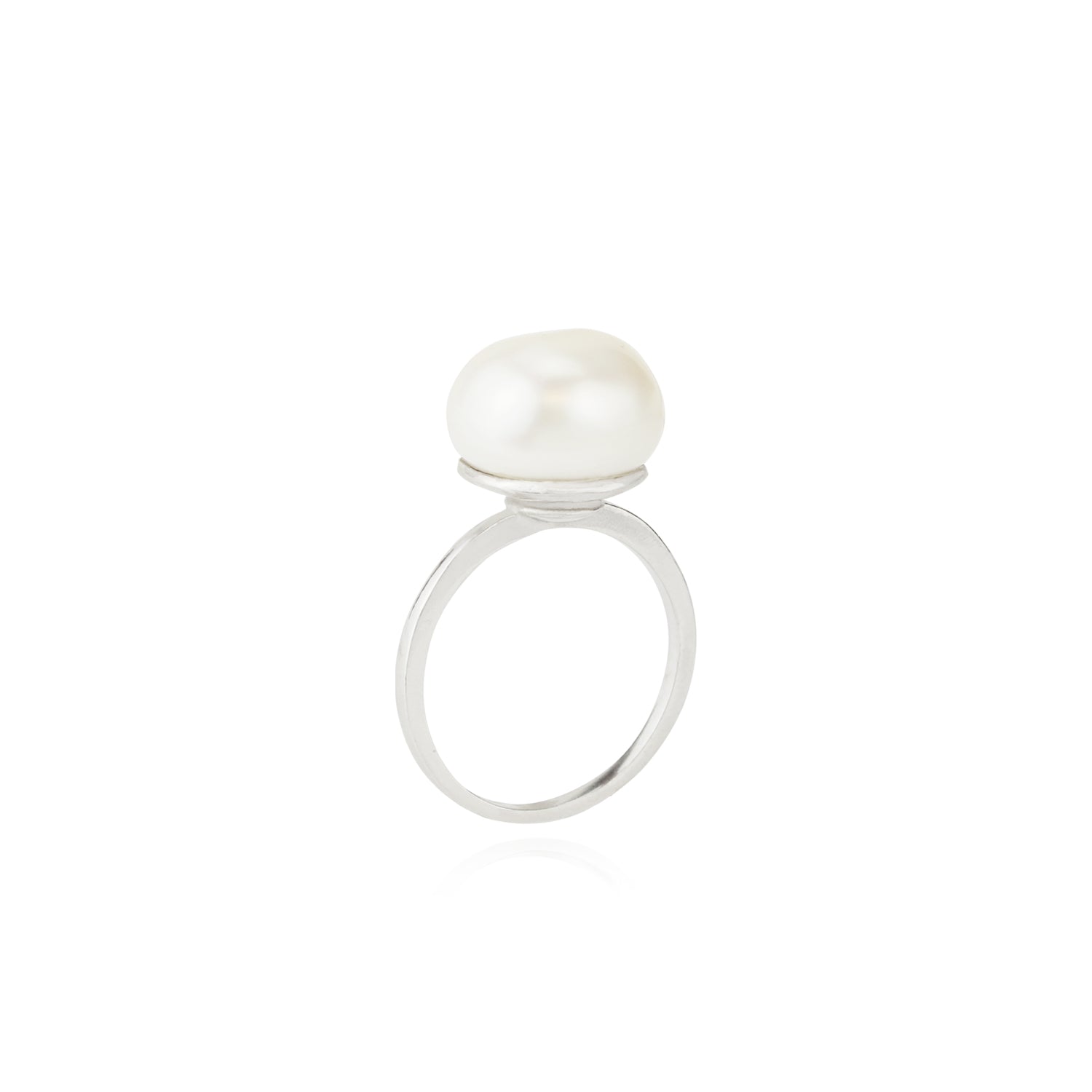 Large Single Pearl Ring – Mounir Jewellery