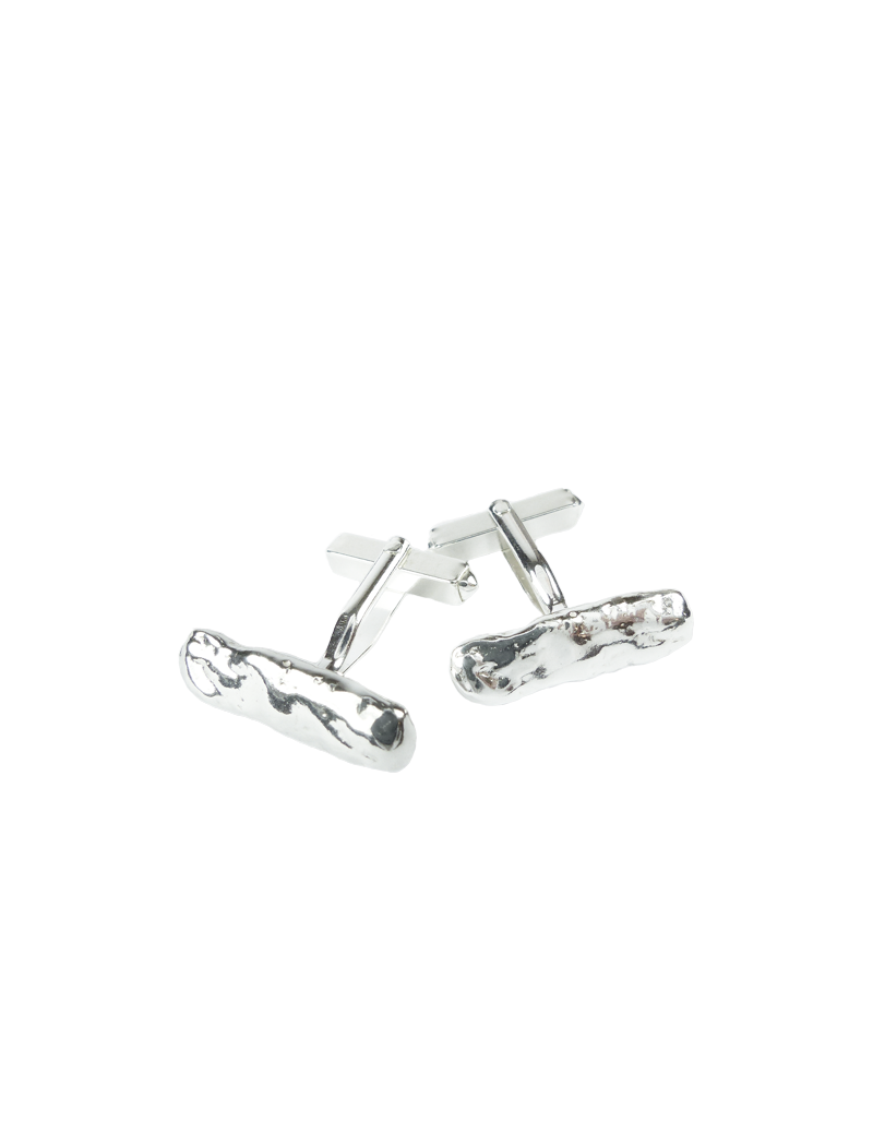 Silver Bark Cufflinks