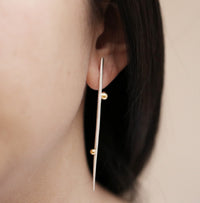 Silver and Gold Ball Earrings