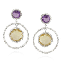 Amethyst & Citrine Earrings