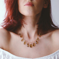 Cognac Quartz Necklace