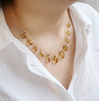 Cognac Quartz Necklace